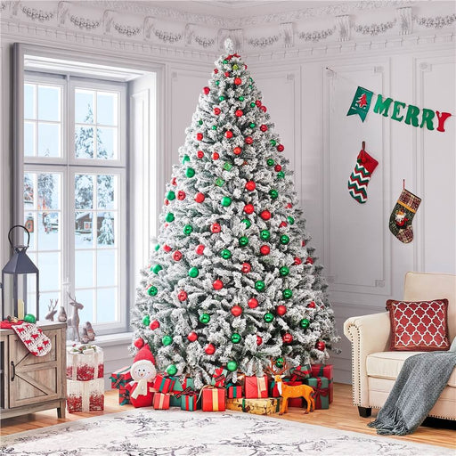 Yaheetech  5ft/6ft/7.5ft/9ft Frosted Artificial Christmas Tree