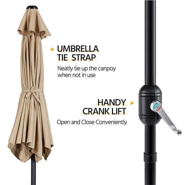Yaheetech 2PCS 7.5FT Patio Umbrella Market Umbrella