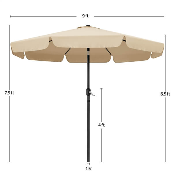 Yaheetech 9ft Patio Umbrella