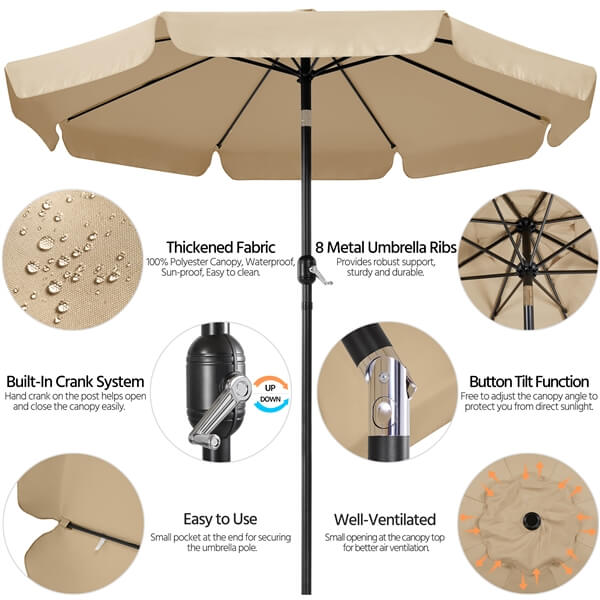 Yaheetech 9ft Patio Umbrella