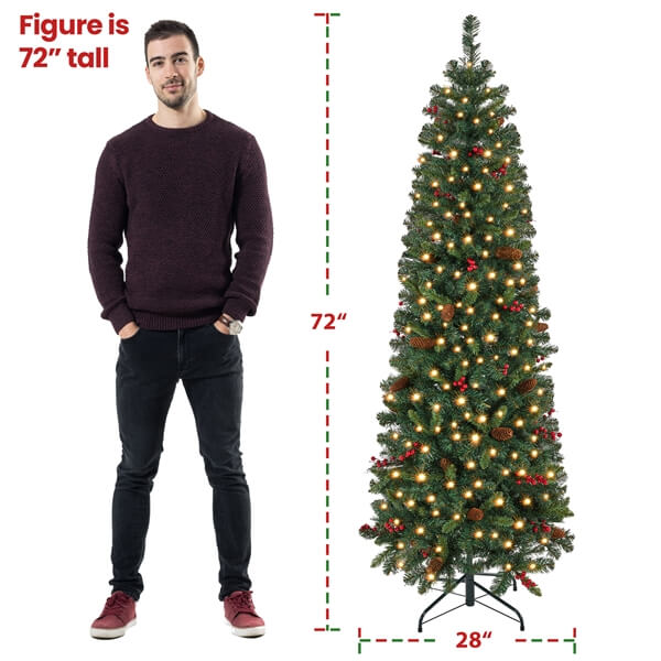 slim christmas tree white