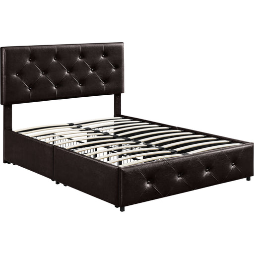 Yaheetech Bed Frame with Drawer Storage, full