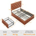 Yaheetech Bed Frame with Drawer Storage, Amber Brown