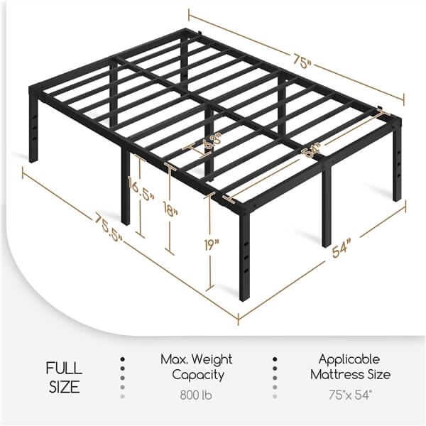 Yaheetech 18 Inch Bed Frames Heavy Duty Metal Platform Bed with Under Bed Storage