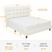 Yaheetech Upholstered Bed Frame, Beige