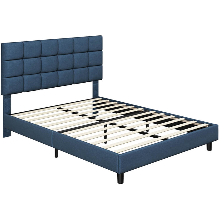 Yaheetech Modern Platform Bed Frame, Navy Blue