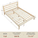 Yaheetech Solid Pine Wood Platform Bed