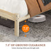 Yaheetech Solid Pine Wood Platform Bed