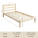 Yaheetech Solid Pine Wood Platform Bed