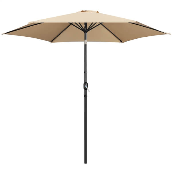 Yaheetech Outdoor Table Umbrella with Push Button Tilt and Crank