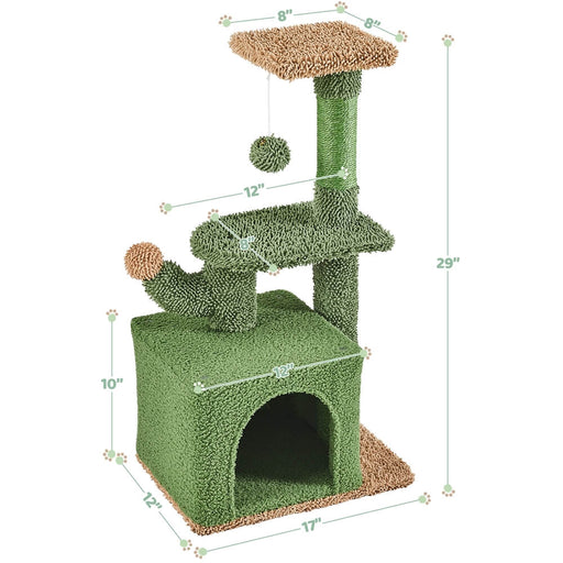 Yaheetech 29″ H Cactus Cat Tree