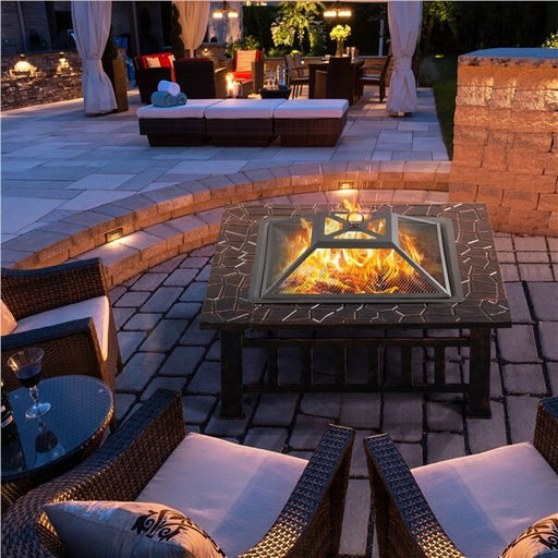 Fire Pit with Spark Screen