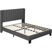 Yaheetech Bed Frame with Wing Side, Dark Gray