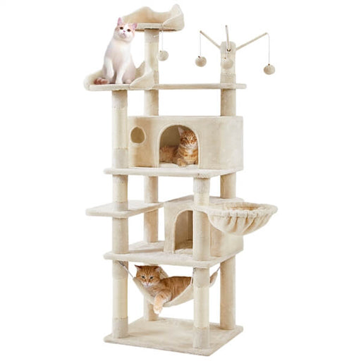 yaheetech 54.5 h multilevel indoor cat tree & condo