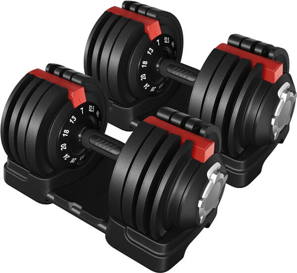 Yaheetech 7-52.5LBS Quick-adjust Dumbbell Set