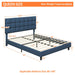 Yaheetech Modern Platform Bed Frame, Navy Blue