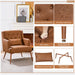 leather swivel arm chair