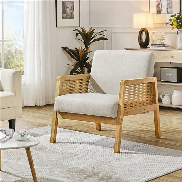 cream accent chair