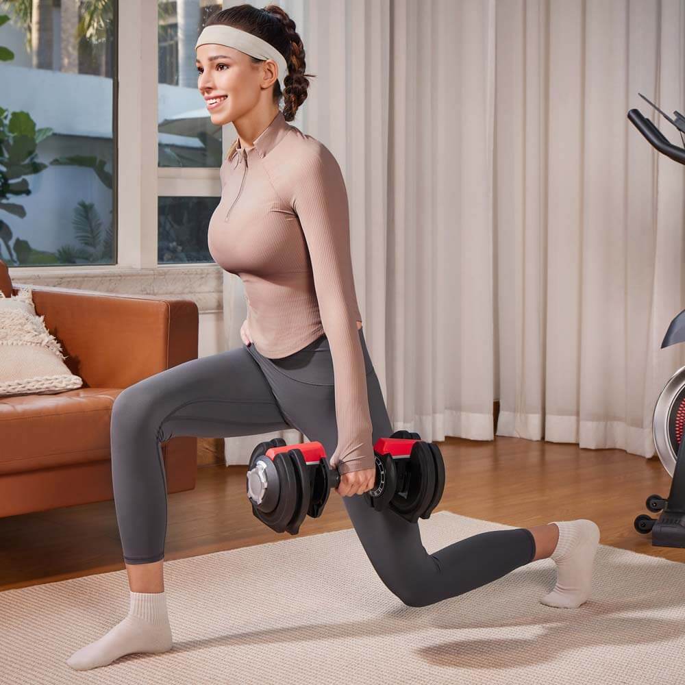 Yaheetech Adjustable Dumbbells Fast Adjust Dumbbell Weight Set