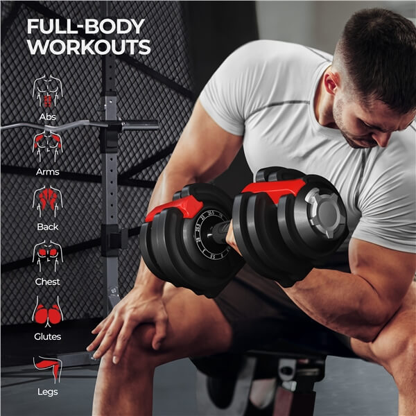 Yaheetech 2 x 3-28LBS Adjustable Dumbbells