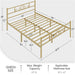 full bed frame with headboard