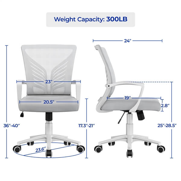 Yaheetech Mesh Office Chair Swivel Rolling
