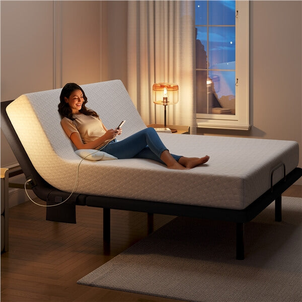 Yaheetech Adjustable Bed Frame with Wireless Remote Control