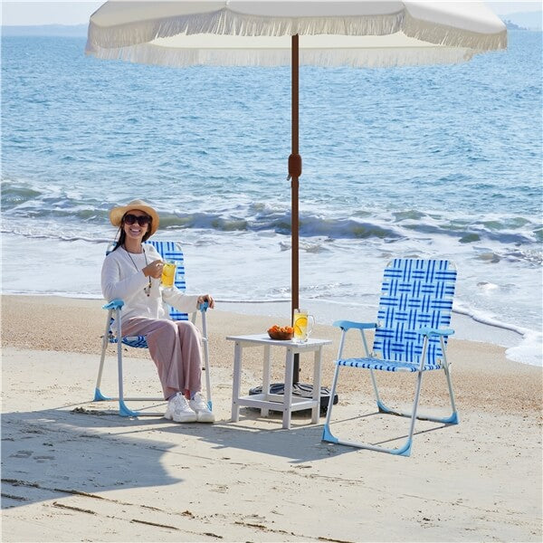 Yaheetech Patio Webbed Lawn Chairs