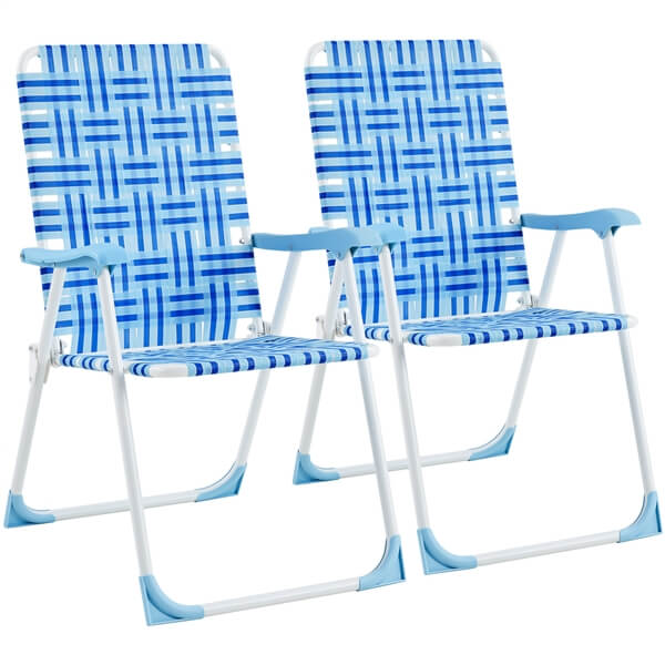 Yaheetech Patio Webbed Lawn Chairs