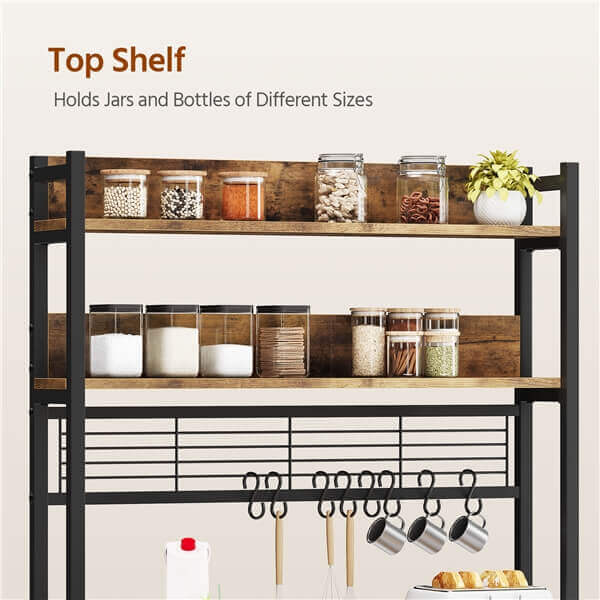 Yaheetech Kitchen Bakers Rack with Power Outlet & LED Lights