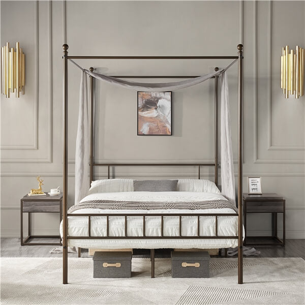 canopy bed king frame
