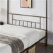 gold metal canopy bed