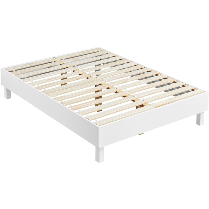 Yaheetech wooden bed frame, white 