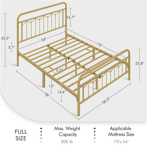 metal frame twin bed frame