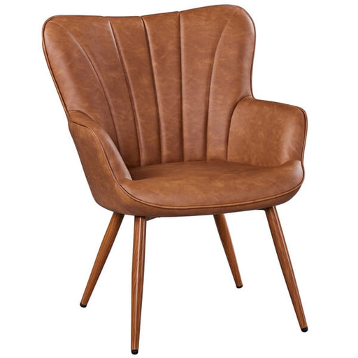 mid century modern white accent chair