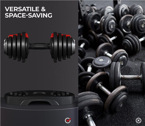 Yaheetech 2 x 3-28LBS Adjustable Dumbbells