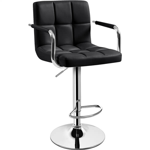 Yaheetech PU Leather Adjustable Swivel Barstools