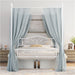black iron canopy bed king