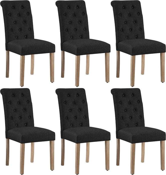 Yaheetech Dining Chairs Set of 6 Fabric Upholstered Dining Chairs