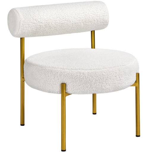 boucle upholstered arm chair