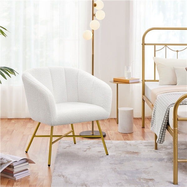 Upholstered Rocking Chair With Rubber Wood Legs And Side Pockets-Beige