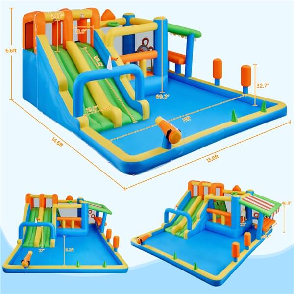 Yaheetech Inflatable Water Slide with Market Stand