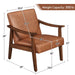 leather and wood armchair