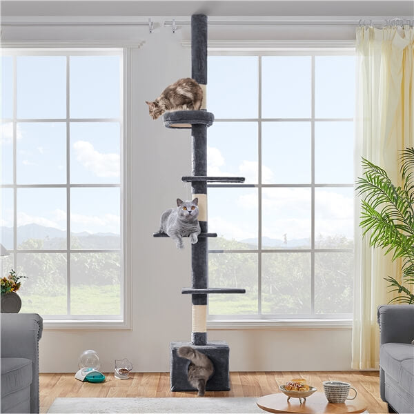 Yaheetech Floor to Ceiling Cat Tower for Large Cats