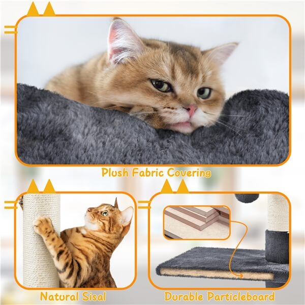 Yaheetech Floor to Ceiling Cat Tower for Large Cats