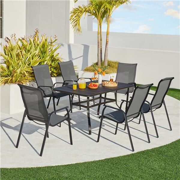 Yaheetech Set of 2 Patio Dining Chairs