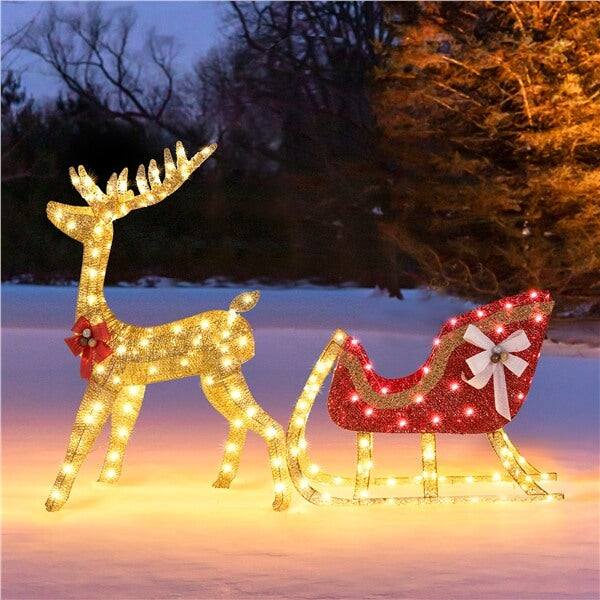lighted reindeer