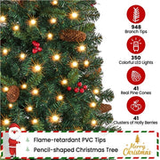 9 foot pre lit christmas tree slim