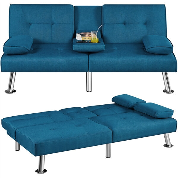 Yaheetech Sleeper Modern Recliner Reversible Loveseat Folding