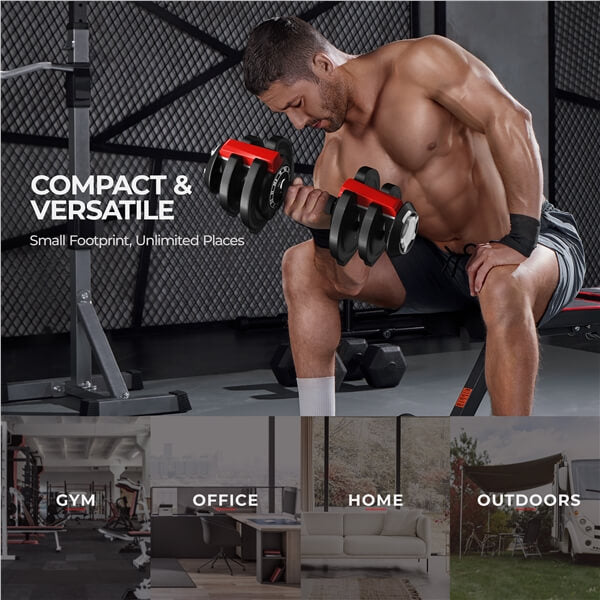 Yaheetech 2 x 3-28LBS Adjustable Dumbbells
